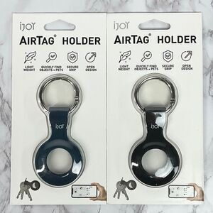 iJoy Lot of 2 AirTag Keychain Holder Blue Black New